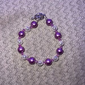 purple and sliver bracelet